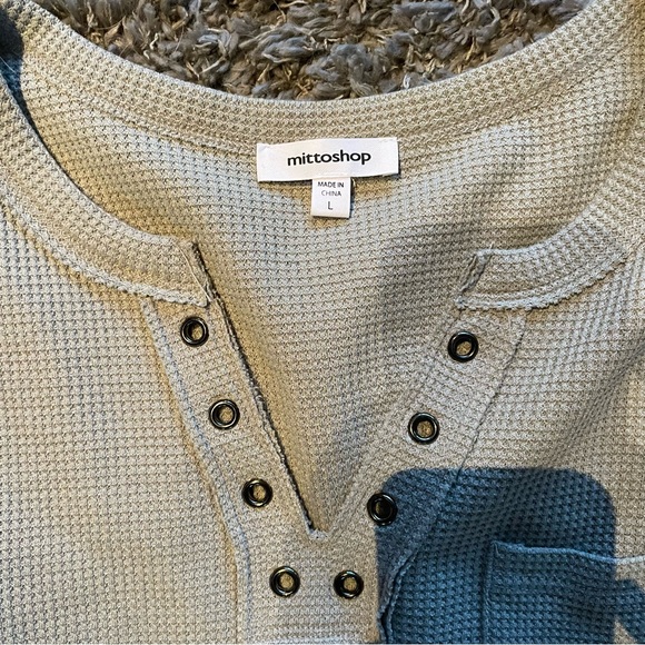 Mittoshop Grommeted Gray Tank Top - Picture 2 of 3